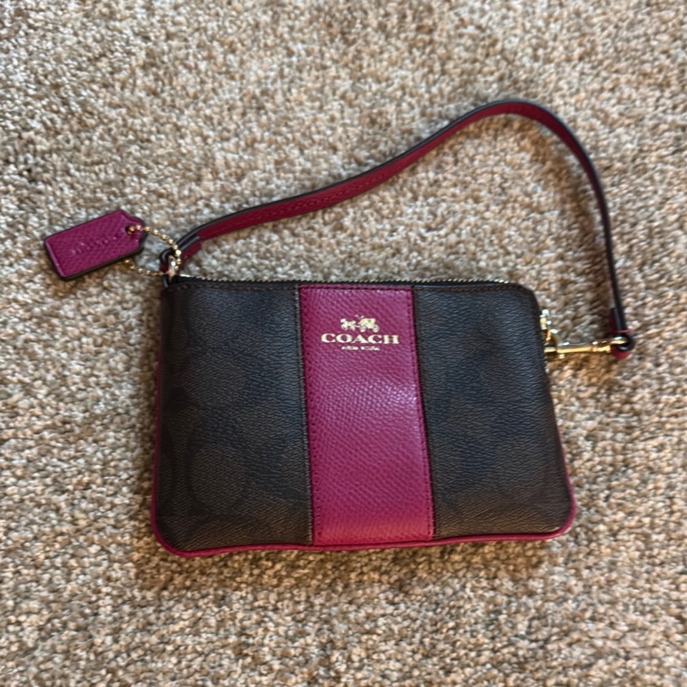 Coach Black and Pink Wristlet